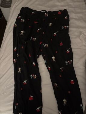 Hollister Men's Black Holiday Snoopy Graphic "24/7" Pajama Pants Large